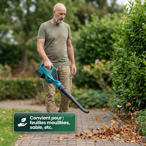 Souffleur à feuilles avec 2 Batteries OFFERTES