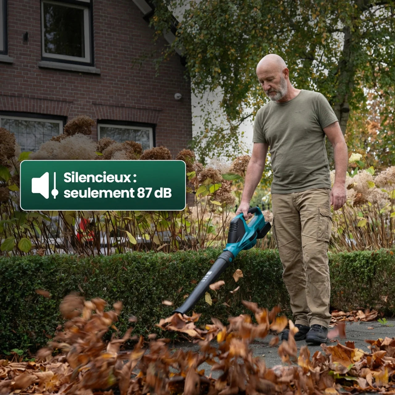 Souffleur à feuilles avec 2 Batteries OFFERTES